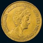 1912年荷兰10盾金币一枚，重量：6.7克，极美品至近未使用品。