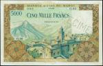 MOROCCO. Banque DEtat Du Maroc. 5000 Francs, ND (1953-58). P-49s. Specimen. PCGS Very Choice New 64.