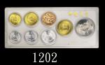 1981-88年中华人民共和国钱币一分等一组8枚 完未流通 1981-88 PRC, 8pcs coins set 1 Fen - $1 & Yr of Dragon Medal
