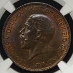 GREAT BRITAIN George V ジョージ5世(1910~36) Penny 1935 NGC-MS65BN UNC~FDC