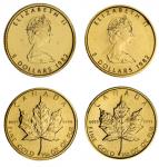 Canada, Elizabeth II (1952-2022), Gold 5-Dollars, 1982, .9999 Fine Gold (2), crowned and draped bust