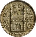 1922/3年印度海得拉巴金币。INDIA. Hyderabad. Ashrafi, AH 1341 Year 12 (1922/3). Hyderabad Mint. Mir Usman Ali K