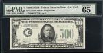Fr. 2202-B. 1934A $500 Federal Reserve Note. New York. PMG Gem Uncirculated 65 EPQ.