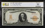 Fr. 1171. 1907 $10 Gold Certificate. PCGS Banknote About Uncirculated 53.