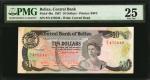 BELIZE. Central Bank. 10 Dollars, 1987. P-48a. PMG Very Fine 25.