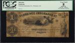 Florence, Alabama. Florence Insurance Co. 18xx $1. PCGS Currency Very Good 8 Apparent.