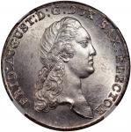 1781年德国萨克森泰勒银币，NGC MS64+，目前NGC评级记录最高分，#4630729-007
