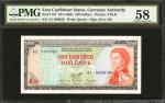 EAST CARIBBEAN STATES. East Caribbean Currency Authority. 100 Dollars, ND (1965). P-16f. PMG Choice 