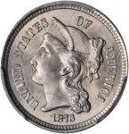 1873 Nickel Three-Cent Piece. Open 3. MS-65 (PCGS).