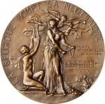 WORLD WAR I MEDALS. Belgium - Germany. Abandonment of Belgian Neutrality Bronze Medal, 1919. CHOICE 