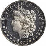 1877 Pattern Morgan Half Dollar. Judd-1514, Pollock-1678. Rarity-7-. Silver. Reeded Edge. Proof-61 (
