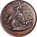 AUSTRIA. Austrian Kennel Club Bronze Award Medal, 1886. GEM UNCIRCULATED.