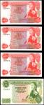 MAURITANIA. Lot of (8) Bank of Mauritius. 10, 25 & 200 Rupees, 1967-1998. P-31a, 32b & 45. Choice Ab