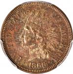 1866 Indian Cent. Proof. Unc Details--Environmental Damage (PCGS).
