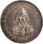 HAITI. Pattern Centime Struck in Copper, 1807. PCGS SP-62 BN.