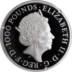 2021年英国1000镑银币 完未流通 GREAT BRITAIN. 1000 Pounds, 2021