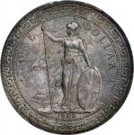 1902-C年英国贸易银元站洋壹圆银币。加尔各答铸币厂。GREAT BRITAIN. Trade Dollar, 1902-C. Calcutta Mint. Edward VII. PCGS MS-