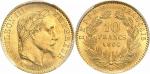 Napoléon III (1852-1870). 10 francs 1864 BB, Strasbourg, grand BB.