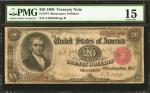 Fr. 374. 1890 $20 Treasury Note. PMG Choice Fine 15.