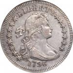 1796 Draped Bust Quarter. B-2. Rarity-3. AU-50 (NGC).