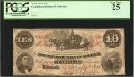 T-23. Confederate Currency. 1861 $10. PCGS Very Fine 25.