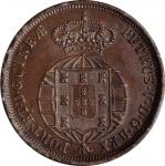 ANGOLA. Macuta, 1860. Lisbon Mint. Pedro V of Portugal. PCGS MS-63 Brown Gold Shield.