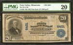 Twin Valley, Minnesota. $20 1902 Plain Back. Fr. 650. The First NB. Charter #6401. PMG Very Fine 20.