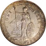 1901-B年英国贸易银元站洋壹圆银币。孟买铸币厂。 GREAT BRITAIN. Trade Dollar, 1901-B. Bombay Mint. PCGS MS-63.