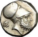 Greek Coins, Southern Lucania, Metapontum. AR Stater, c. 340-330 BC. HN Italy 1575. Johnston B.2,24.