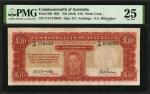 AUSTRALIA. Commonwealth of Australia. 10 Pounds, ND (1942). P-28b. PMG Very Fine 25.