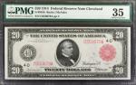 Fr. 955b. 1914 Red Seal $20 Federal Reserve Note. Cleveland. PMG Choice Very Fine 35.