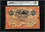CUBA. Banco Espanol de la Habana. 100 Pesos, 1869. P-15. PMG Very Fine 25.
