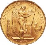 France. 1904. Gold. PCGS MS63+. UNC. 50Franc. Standing Genius Gold 50 Francs