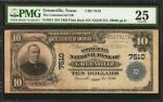 Greenville, Texas. $10  1902 Plain Back. Fr. 624. The Commercial NB. Charter #7510. PMG Very Fine 25