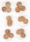 United States; 1895-1915, "Indian head", Lot of 18 bronze coin cent, KM#90a, VF.(18) Sold as is.