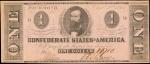 T-55. Confederate Currency. 1862 $1. Choice About Uncirculated.