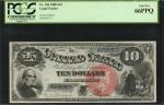 Fr. 103. 1880 $10 Legal Tender Note. PCGS Currency Gem New 66 PPQ.