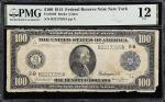 Fr. 1089. 1914 $100 Federal Reserve Note. New York. PMG Fine 12.