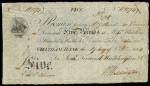 Chatham Bank (Saml. Ferrand Waddington & Co., ｣5, 19 October 1804, serial number W 11274, black and 