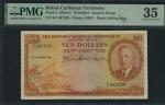 British Caribbean Territories, Eastern Group, 10 Dollars, 1st September 1951, serial number B/1 6473
