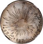 MEXICO. 8 Reales, 1863-Ce ML. Real de Catorce Mint. NGC AU-58.