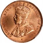 1926年锡兰1/2 分。伦敦铸币厂。CEYLON. 1/2 Cent, 1926. London Mint. George V. PCGS MS-65 Red.