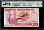 1997年苏格兰银行100镑样票，编号AA000000，PMG 66EPQ
