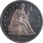 1860 Liberty Seated Silver Dollar. Proof-64 (PCGS). CAC.