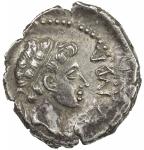 MAURETANIA: Juba II， 25 BC - 23 AD， AR denarius 402。89g41， Muumlller-86， REX IVBA diademed head righ