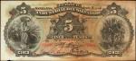 EL SALVADOR. El Banco Industrial Del Salvador. 5 Pesos, 8.15.1896. P-S142. Fine.