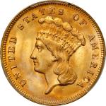 1878 Three-Dollar Gold Piece. MS-65 (PCGS).