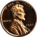 1942 Lincoln Cent. Proof-67 RD Cameo (PCGS).