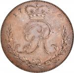 GOLD COAST. Ackey Struck in Bronzed Copper, 1796. NGC PROOF-66.