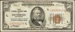 Fr. 1880-L. 1929 $50  Federal Reserve Bank Note. San Francisco. Choice Very Fine.